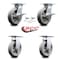 Service Caster 8 Inch Thermoplastic Rubber Caster Brakes/Swivel Locks and 2 Rigid SCC, 2PK SCC-35S820-TPRRD-SLB-BSL-2-R-2 - alternate 5